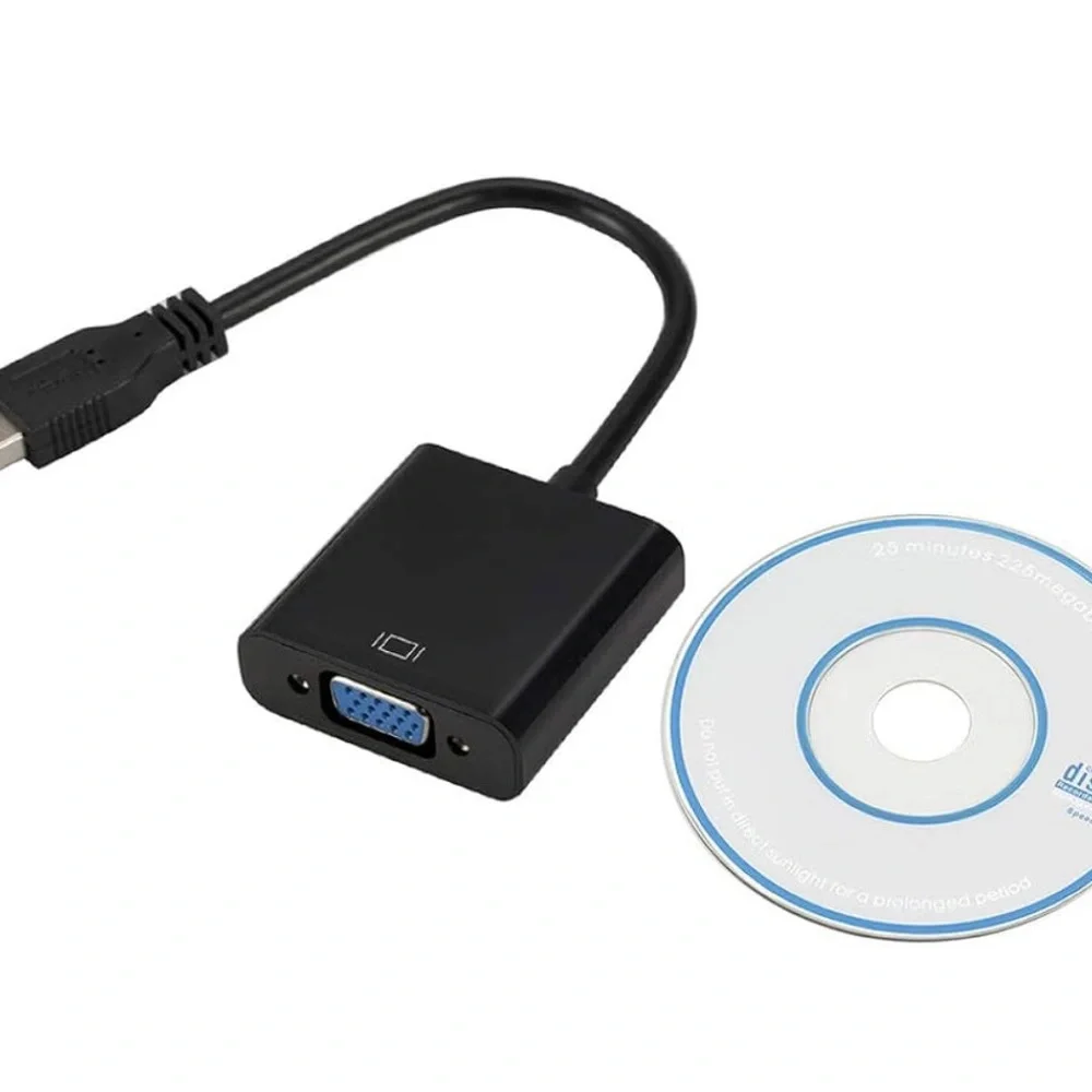 Portable USB 3.0 to 1080P VGA External Graphic Card Video Cable Converter Adapte
